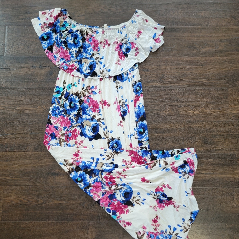 Floral maternity stretch dress